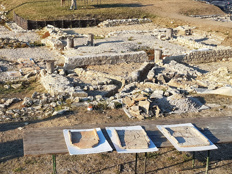 Excavations of the archaeological site