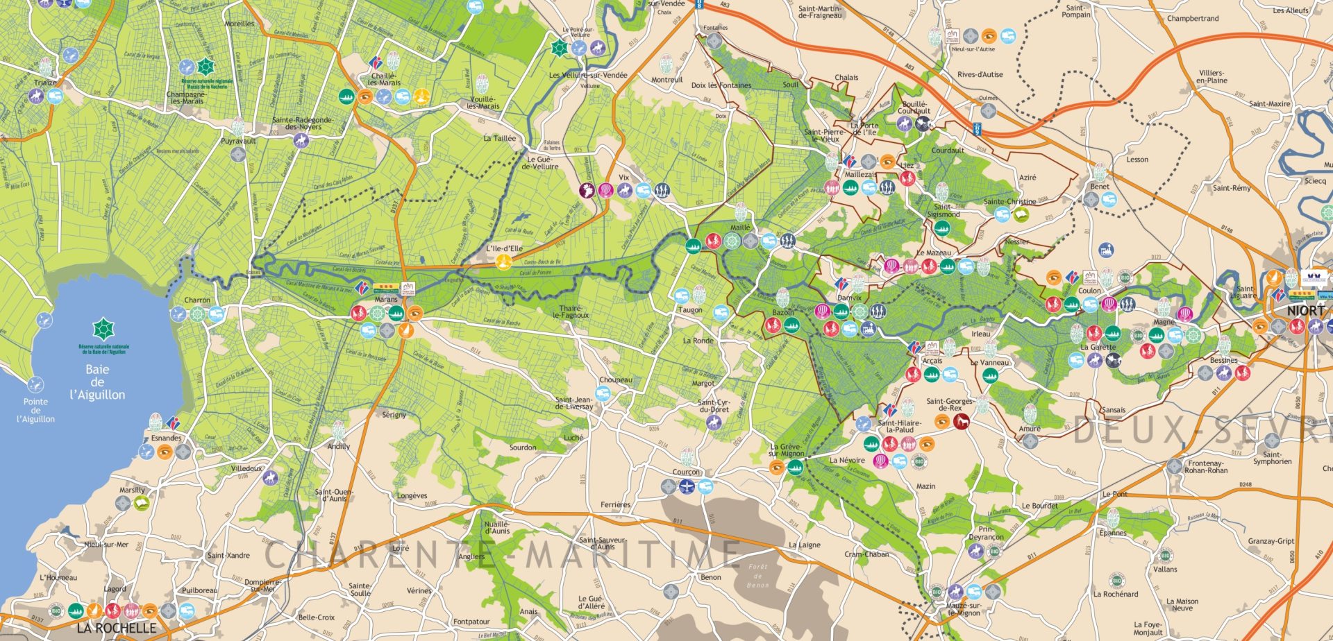 carte du marais poitevin